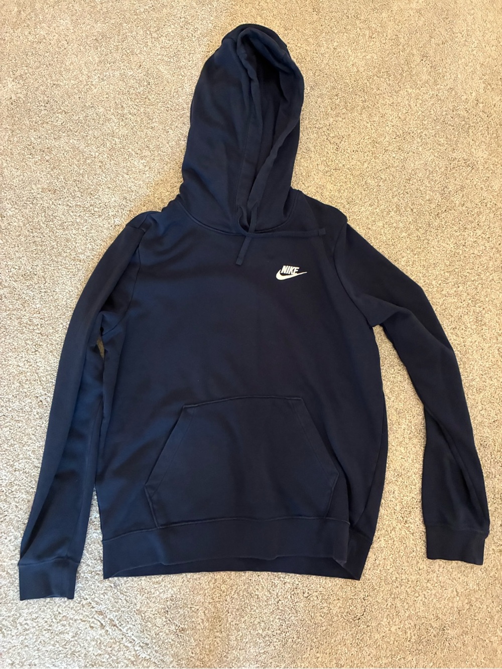 Nike Navy Pullover Hoodie with White Swoosh